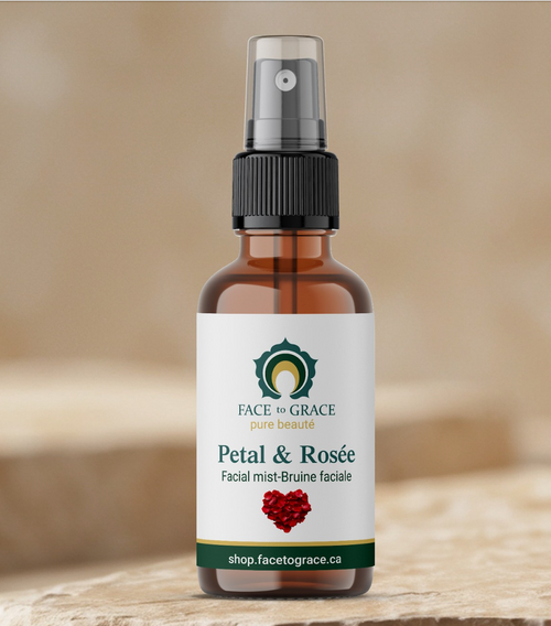 Petal & Rosée facial mist by Face to Grace Beauté for skin hydration